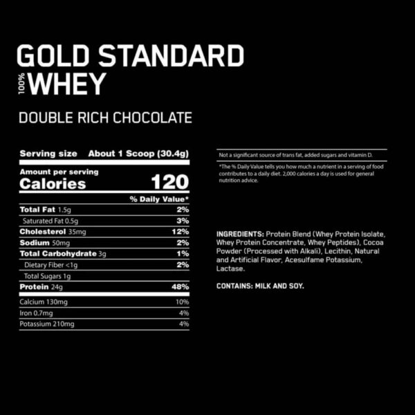 Optimum Nutrition GOLD STANDARD 100% WHEY 1lb | 454g – Whey Protein Powder - Image 4