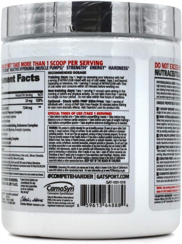 GAT - Nitraflex - Testosterone Enhancing Powder, Increases Blood Flow, Boosts Strength And Energy, Improves Exercise Performance, Creatine-Free 30 Servings) - Image 4